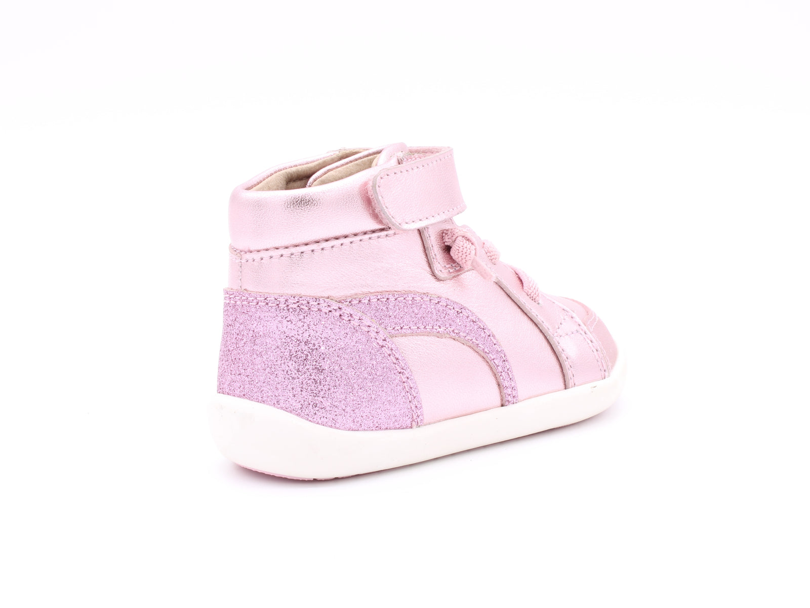 Surefit Angel Metallic Pink Leather Baby Boots