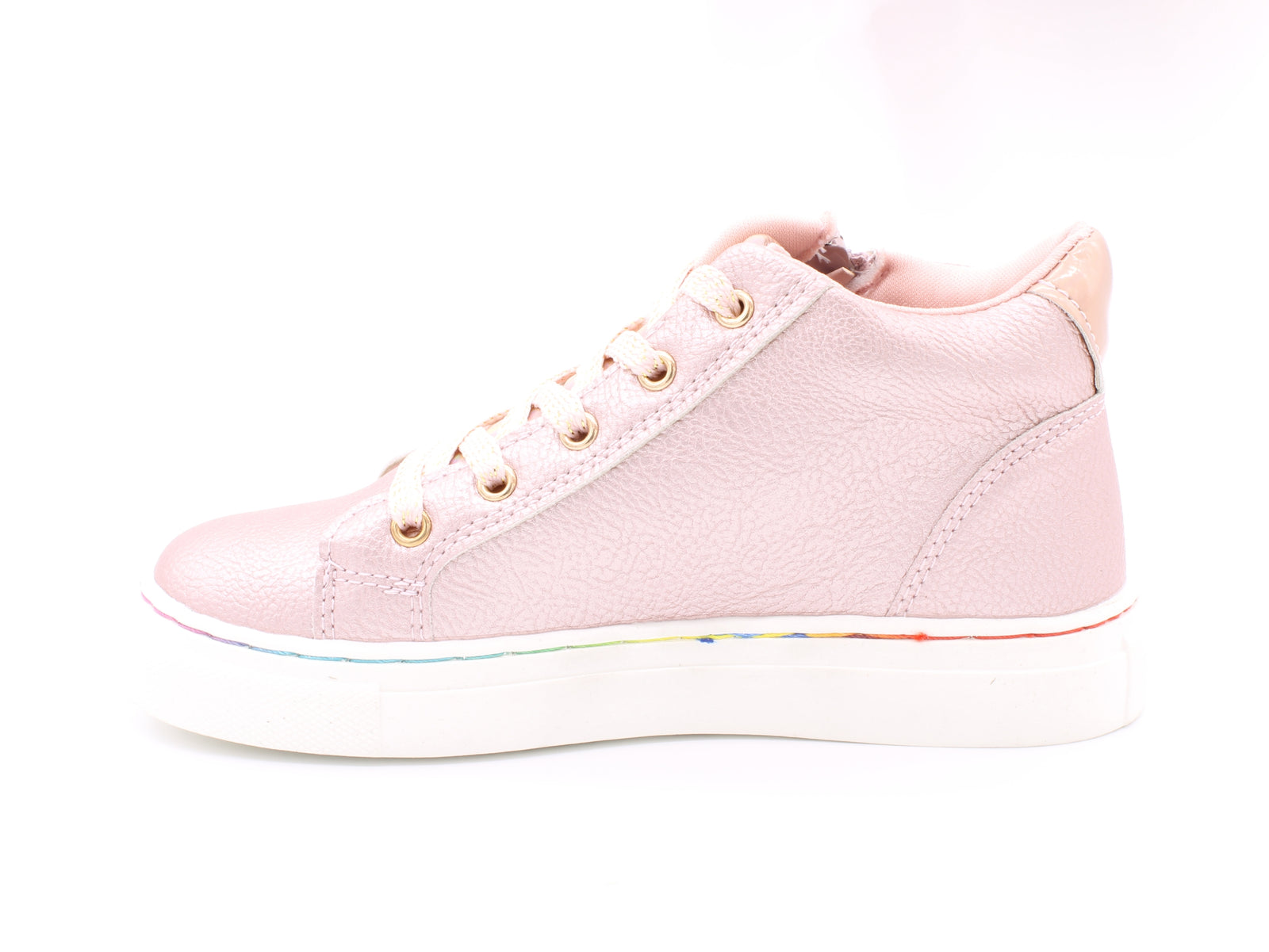 Surefit Aria Pink Metallic High Top Sneakers
