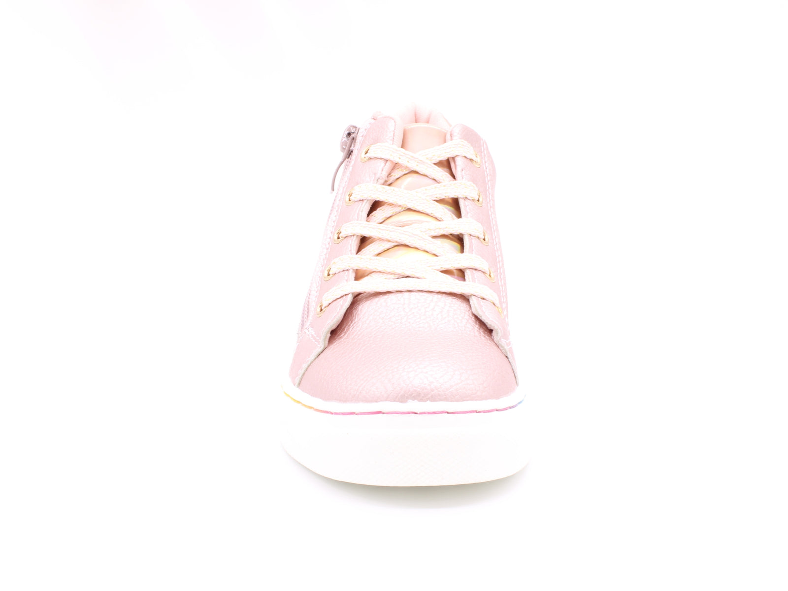 Surefit Aria Pink Metallic High Top Sneakers
