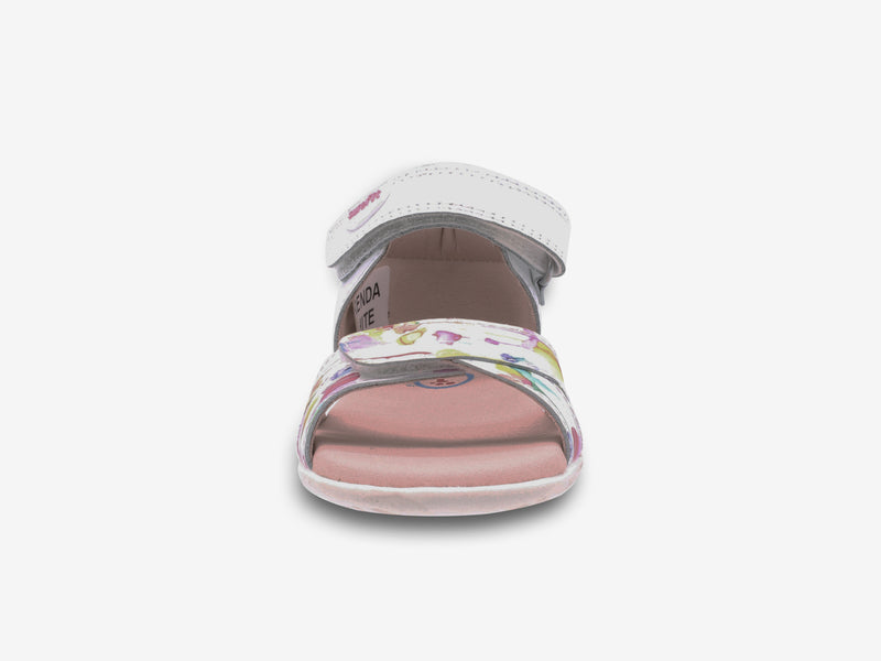 Surefit Bee White Print Toddler Sandals