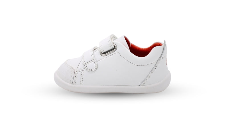 Surefit Charlie White Leather Baby Shoes