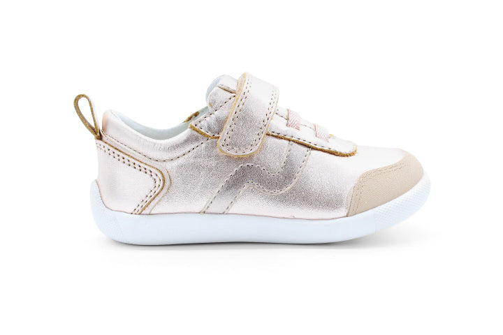 Surefit Kass Rose Gold Leather Sneakers