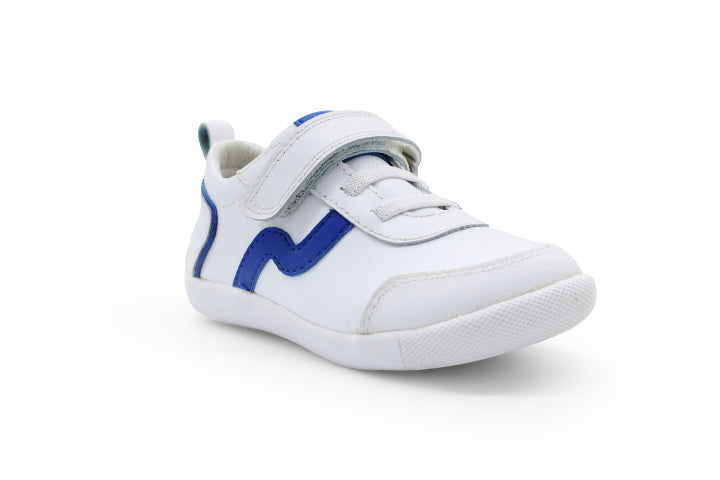 Surefit Kass White Blue Leather Sneakers