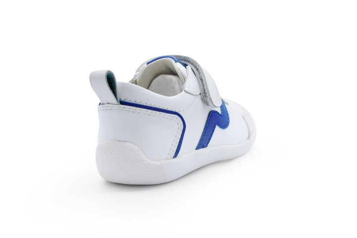 Surefit Kass White Blue Leather Sneakers