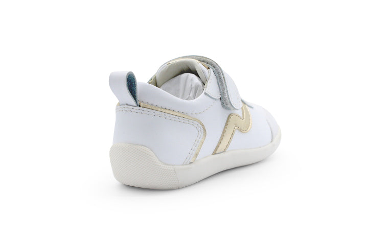 Surefit Kass White Gold Leather Sneakers