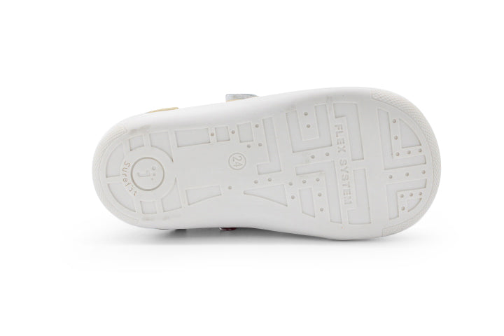 Surefit Kass White Gold Leather Sneakers