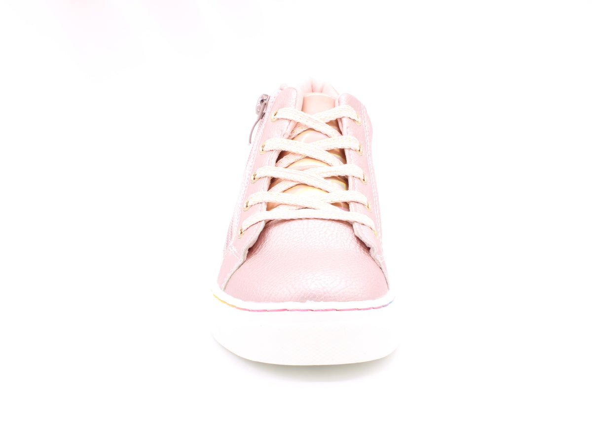 Surefit Aria Pink Metallic High Top Sneakers