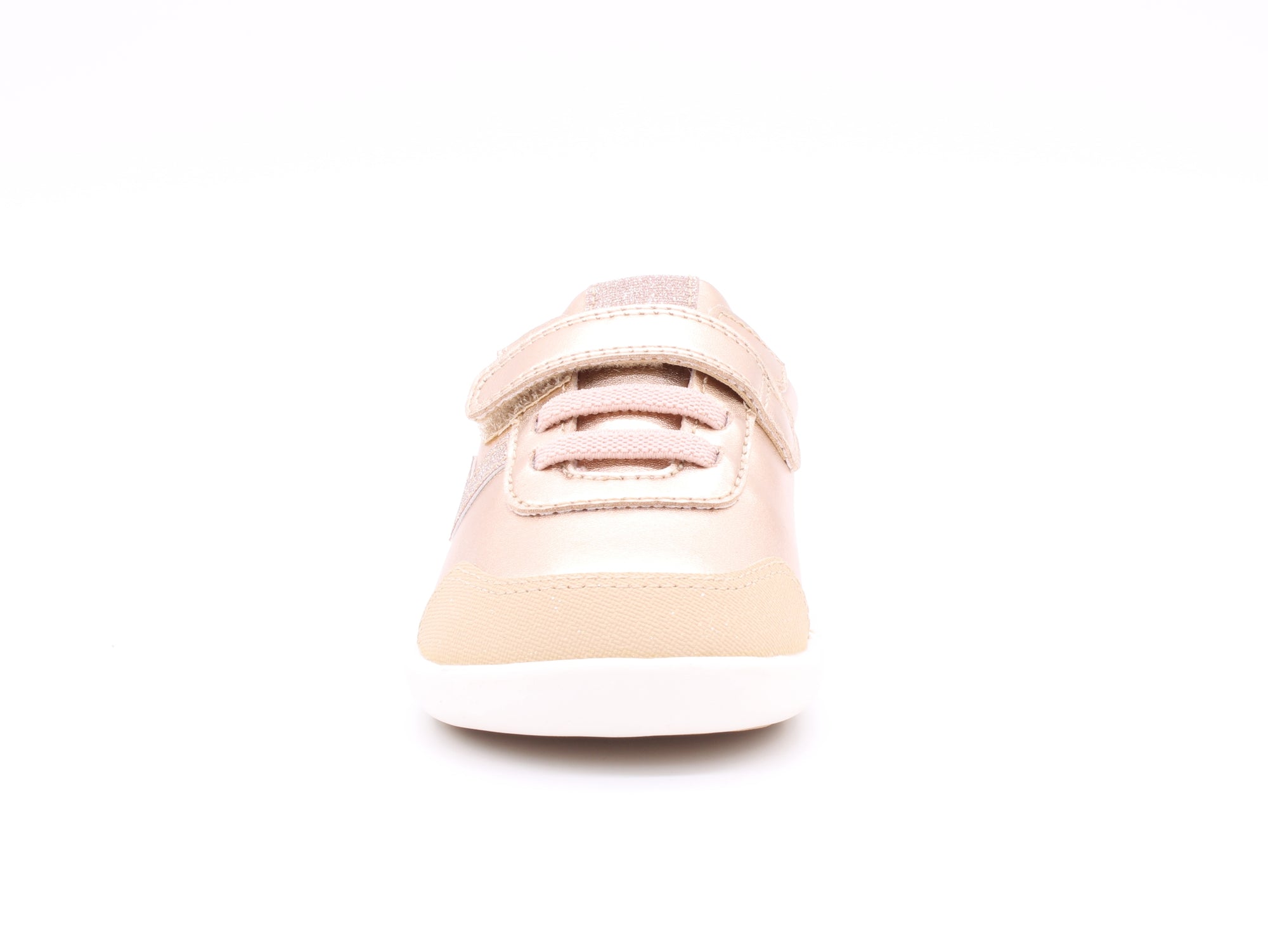 Surefit Ashton Rose Gold Leather Baby Sneakers