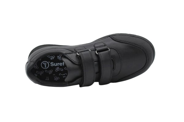 Surefit Blake Black Boys School Shoes