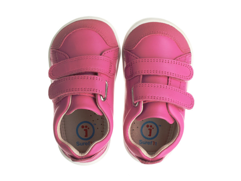 Surefit Charlie Fuschia Leather Baby Shoes