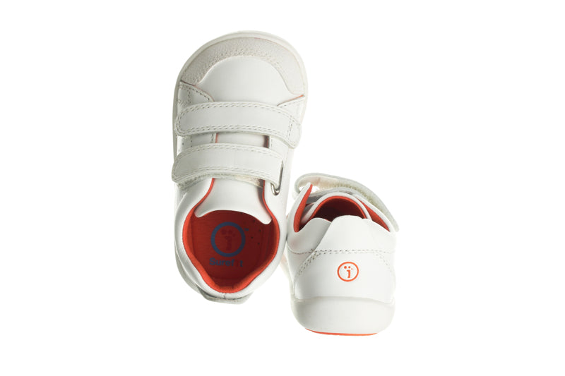 Surefit Charlie White Leather Baby Shoes