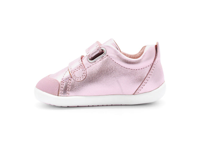 Surefit Charlie Pink Metallic Leather Baby Shoes