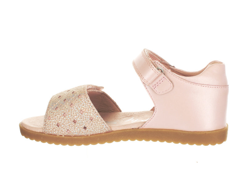 Esther Pink Shimmer Girls Sandals Surefit