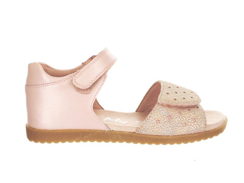 Esther Pink Shimmer Girls Sandals Surefit