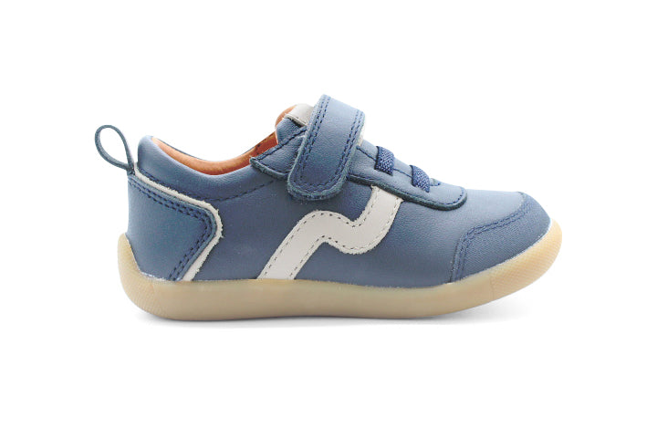 Surefit Kass Navy Leather Sneakers