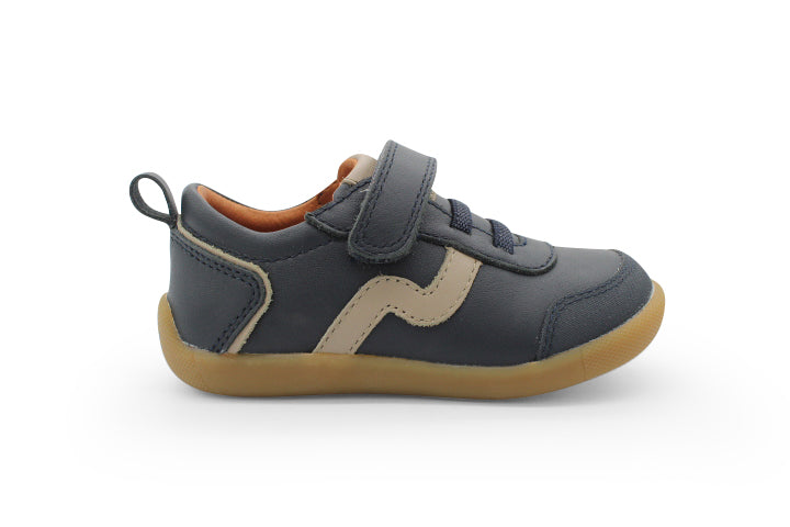 Surefit Kass Navy Leather Sneakers