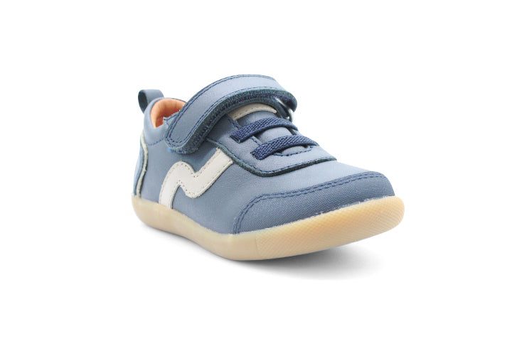 Surefit Kass Navy Leather Sneakers