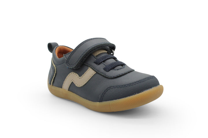 Surefit Kass Navy Leather Sneakers