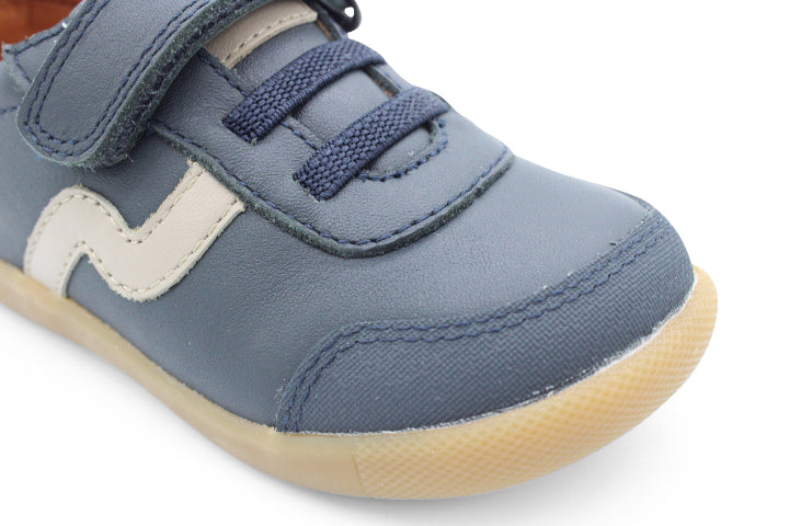Surefit Kass Navy Leather Sneakers