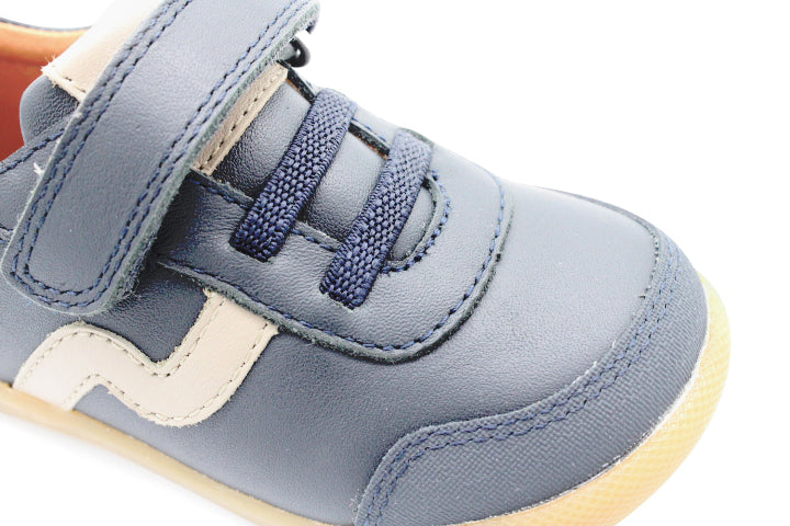 Surefit Kass Navy Leather Sneakers