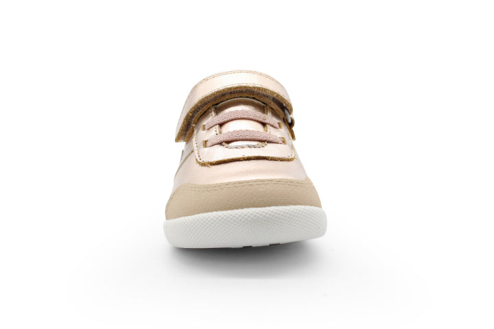 Surefit Kass Rose Gold Leather Sneakers