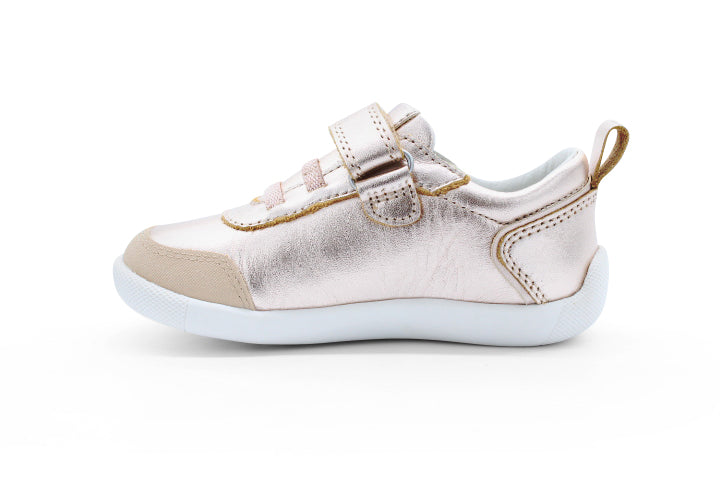 Surefit Kass Rose Gold Leather Sneakers
