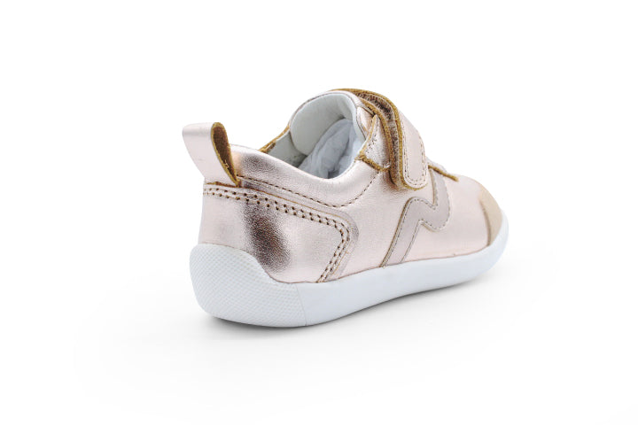 Surefit Kass Rose Gold Leather Sneakers