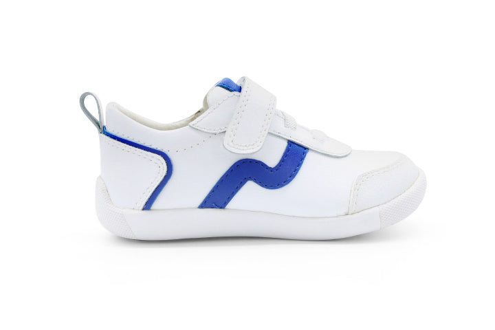 Surefit Kass White Blue Leather Sneakers