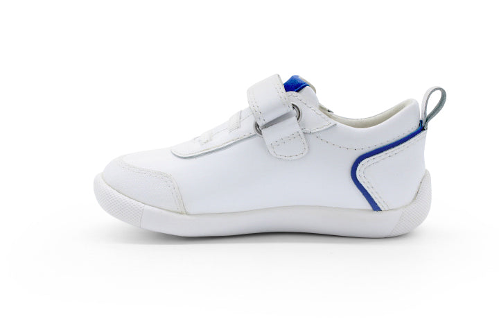 Surefit Kass White Blue Leather Sneakers