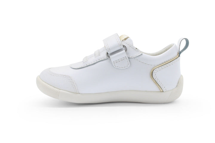 Surefit Kass White Gold Leather Sneakers
