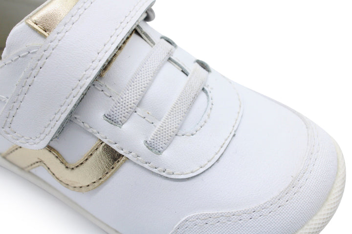 Surefit Kass White Gold Leather Sneakers