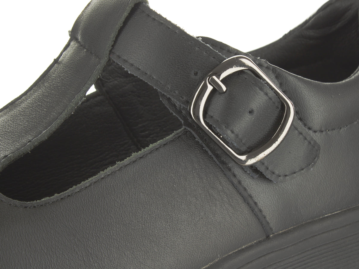 Surefit Kora Black T-bar School Shoes