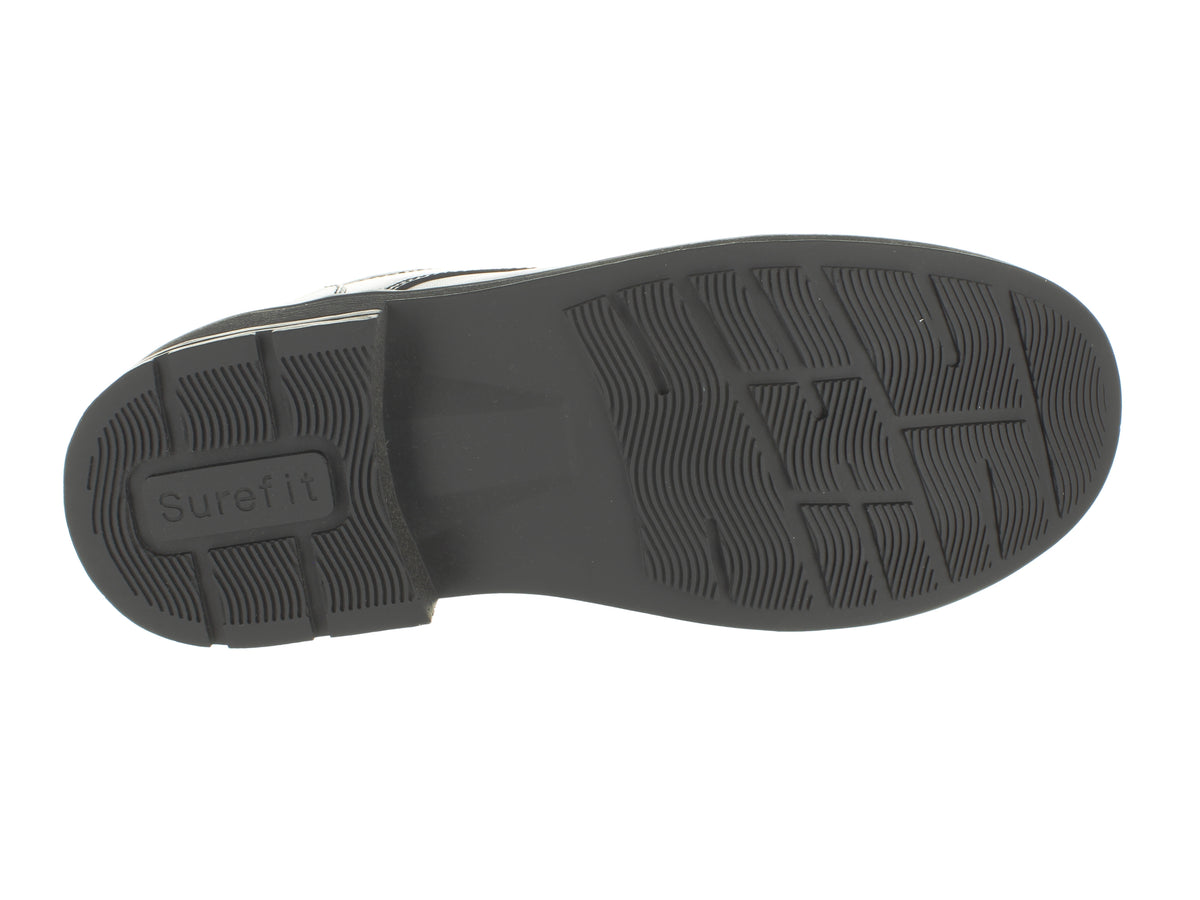 Surefit Krista Black Girls School Shoes