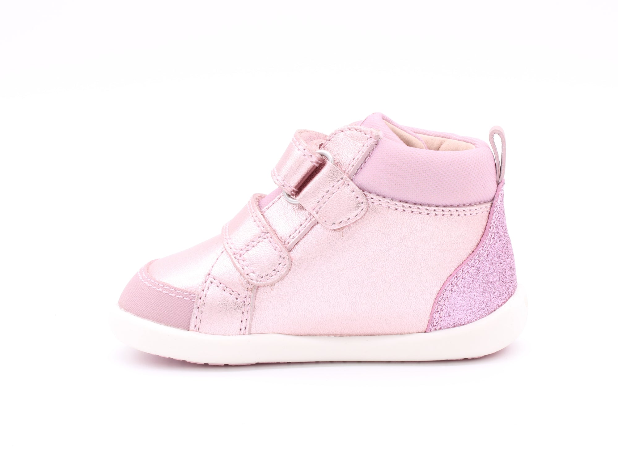 Surefit Max Metallic Pink Leather Baby Boots