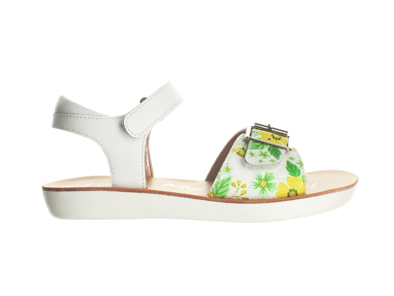 Surefit Olivia White Floral Girls Sandals