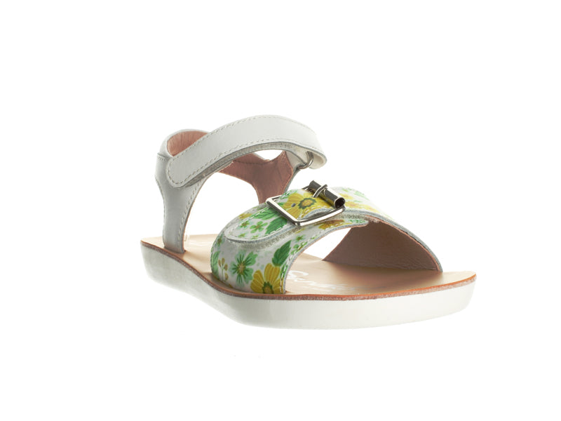 Surefit Olivia White Floral Girls Sandals