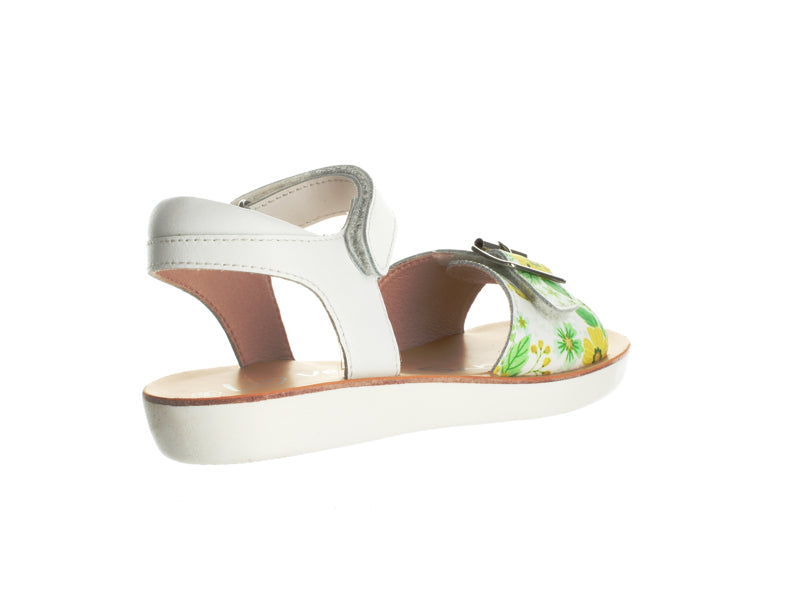 Surefit Olivia White Floral Girls Sandals