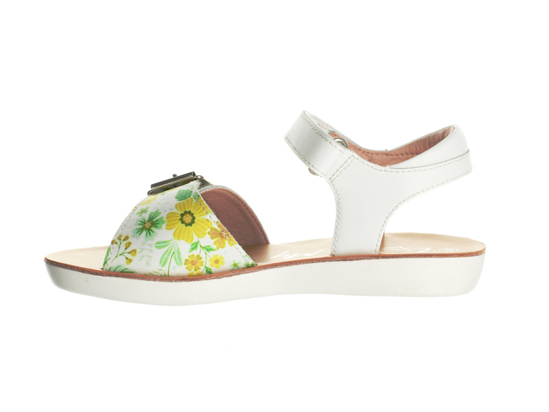 Surefit Olivia White Floral Girls Sandals