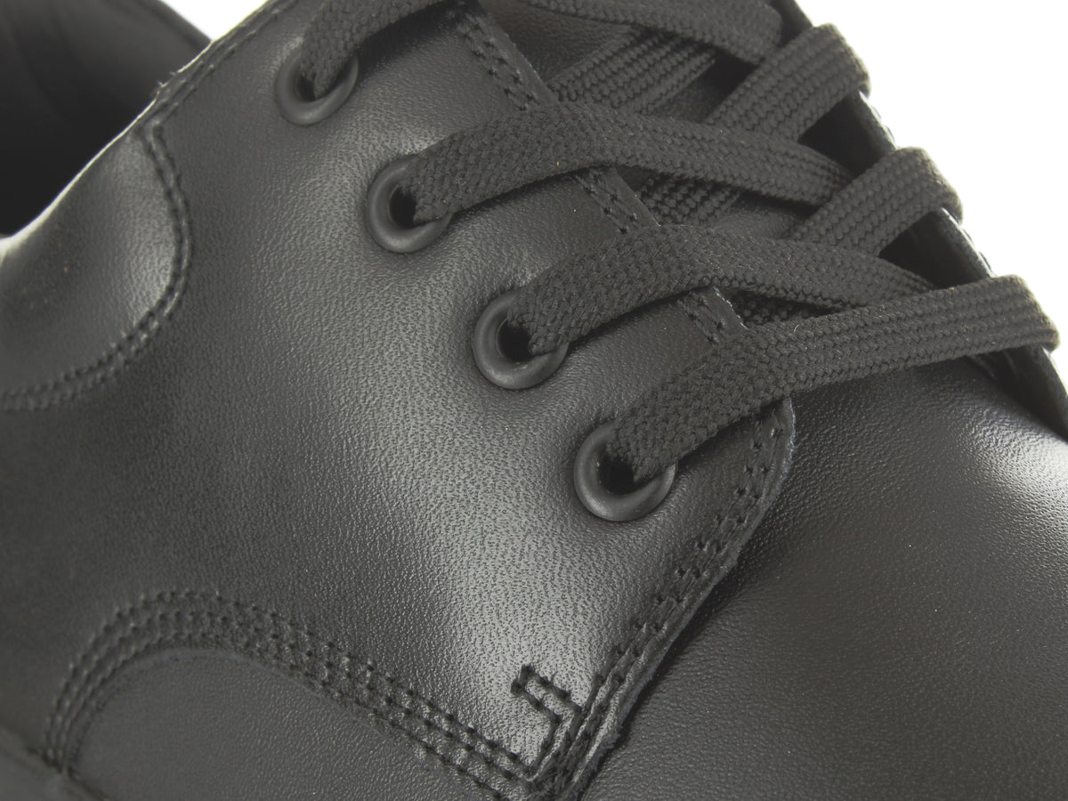 Surefit Rick Black Lace-Up School Shoes