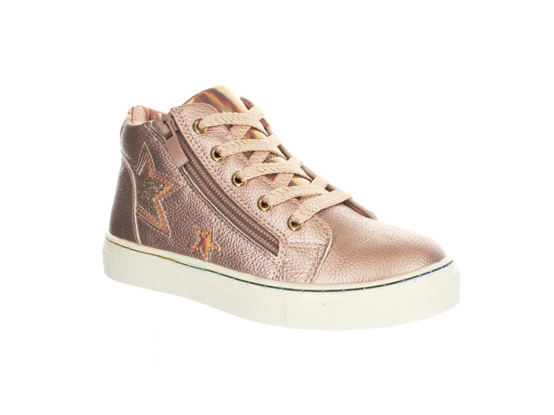 SUREFIT ARIA PINK METALLIC HIGH TOP SNEAKERS